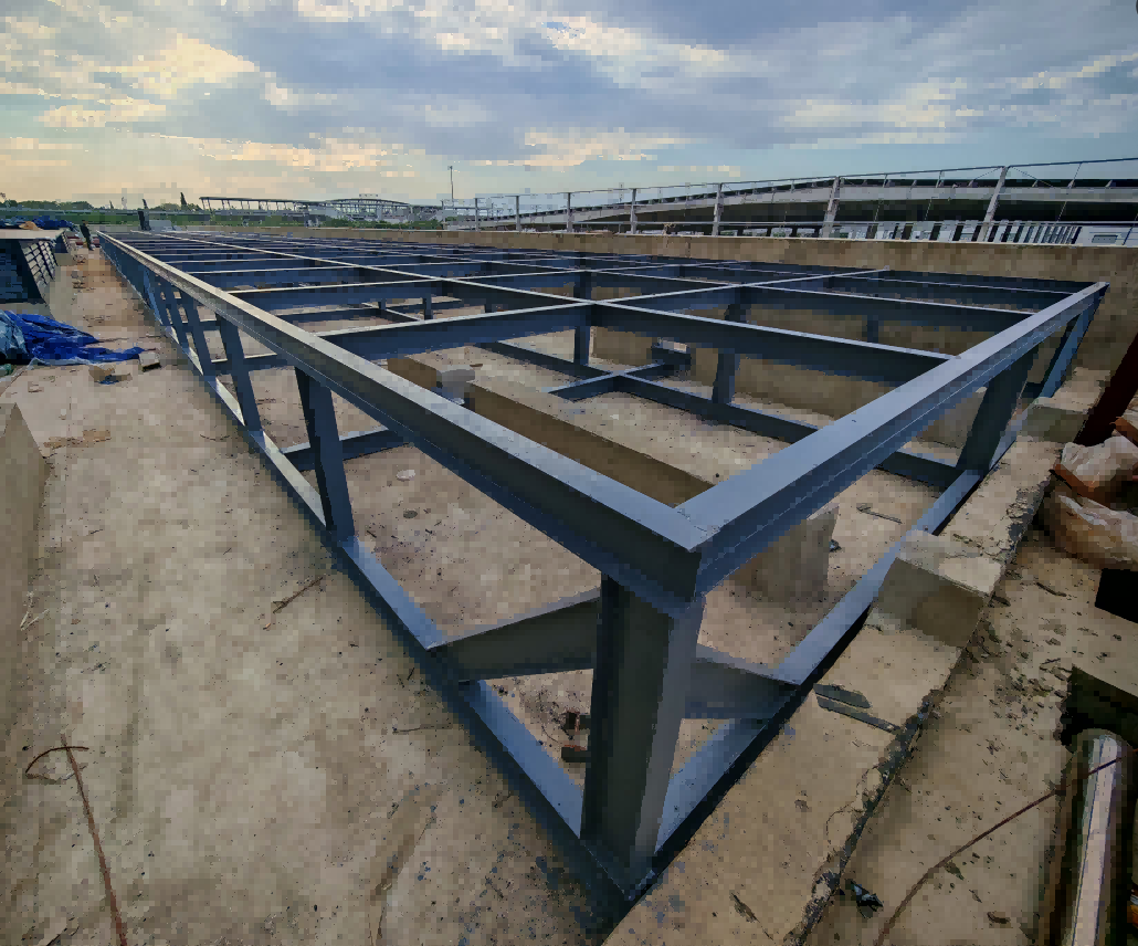 冷却塔钢结构基础搭